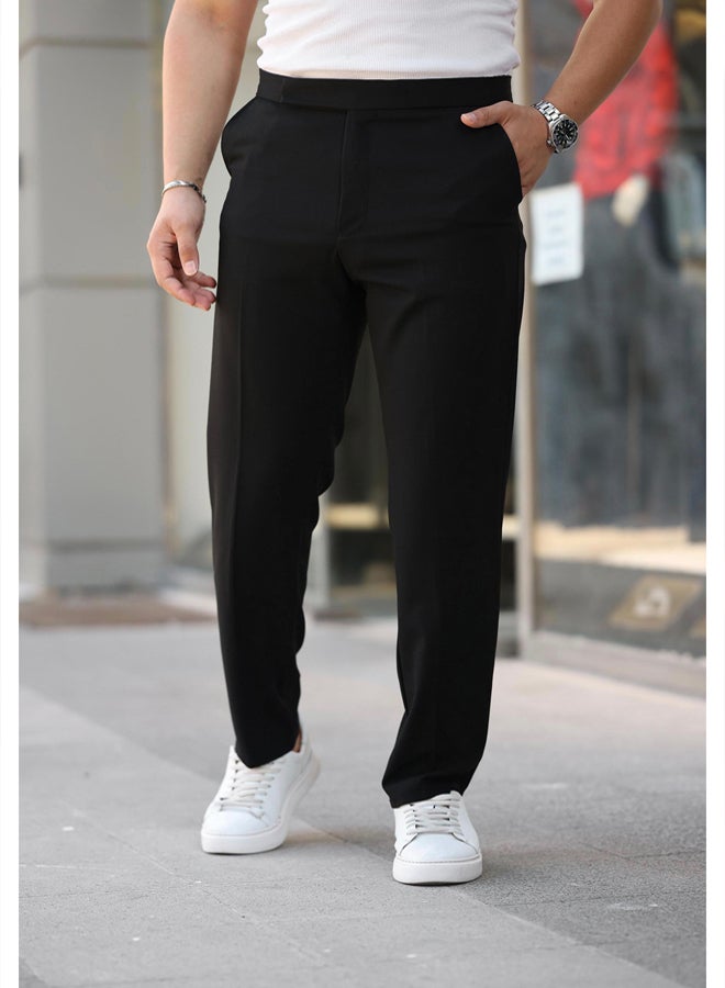trendyol Black Men's New Italian Cut Fabric Trousers - Image 5