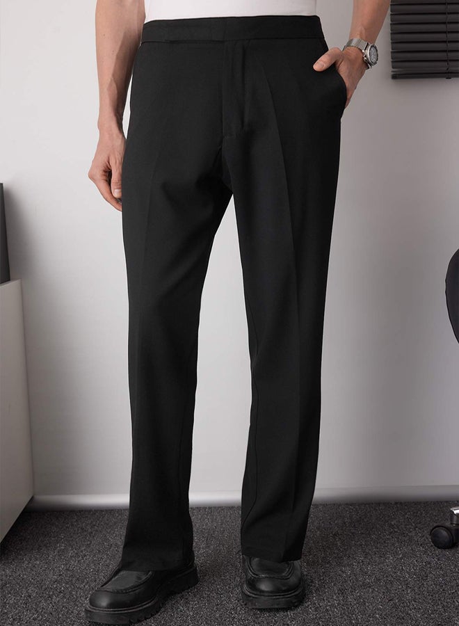 trendyol Black Men's New Italian Cut Fabric Trousers - Image 2