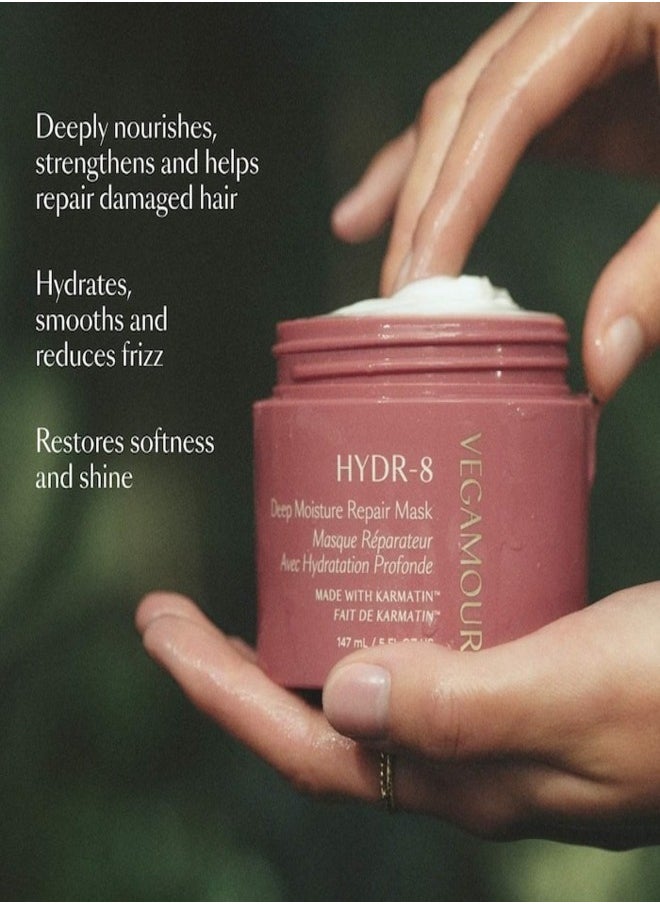 VEGAMOUR - VEGAMOUR HYDR-8 Deep Moisture Repair Mask for Dry, Damaged Hair, 147ml (5 oz) – Intensive Hydration and Repair Treatment with Plant-Based Ingredients - Image 1