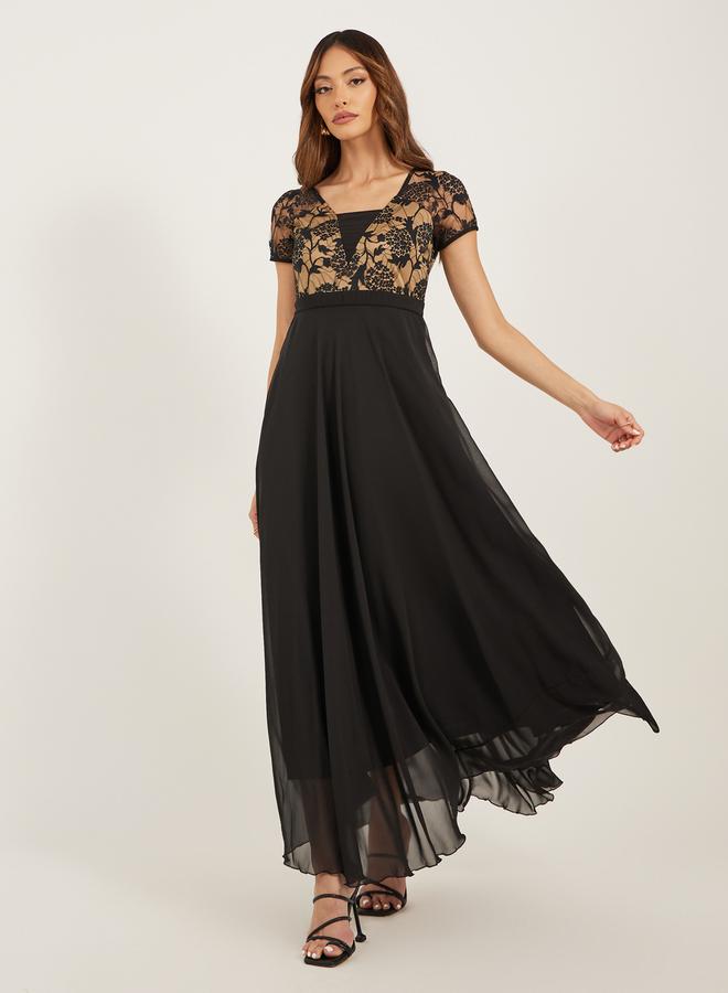 Styli Lace Bodice Maxi Dress - Image 1