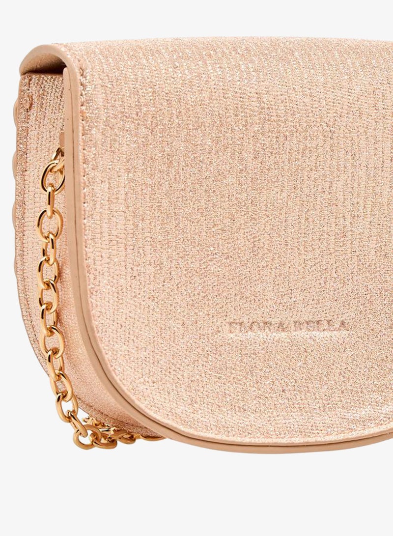 Flora Bella By Shoexpress Floral Applique Crossbody Bag with Chain Strap - Image 5
