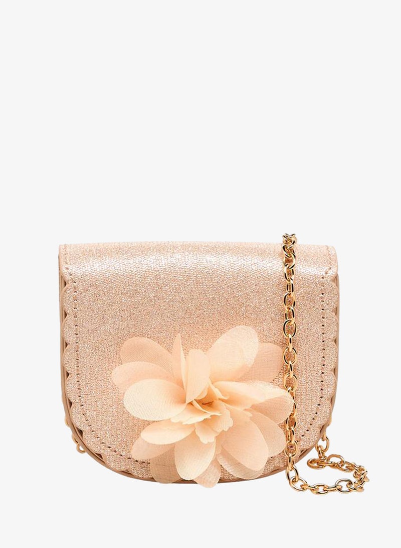 Flora Bella By Shoexpress Floral Applique Crossbody Bag with Chain Strap - Image 1