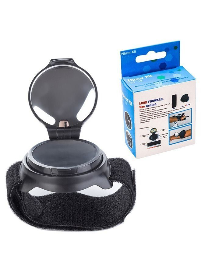 مييلان دراجة معصم أمان مرآة الرؤية الخلفية للدراجة الرؤية الخلفية واقيات المعصم ، ملحقات الدراجة القابلة للدوران والطي - Image 2