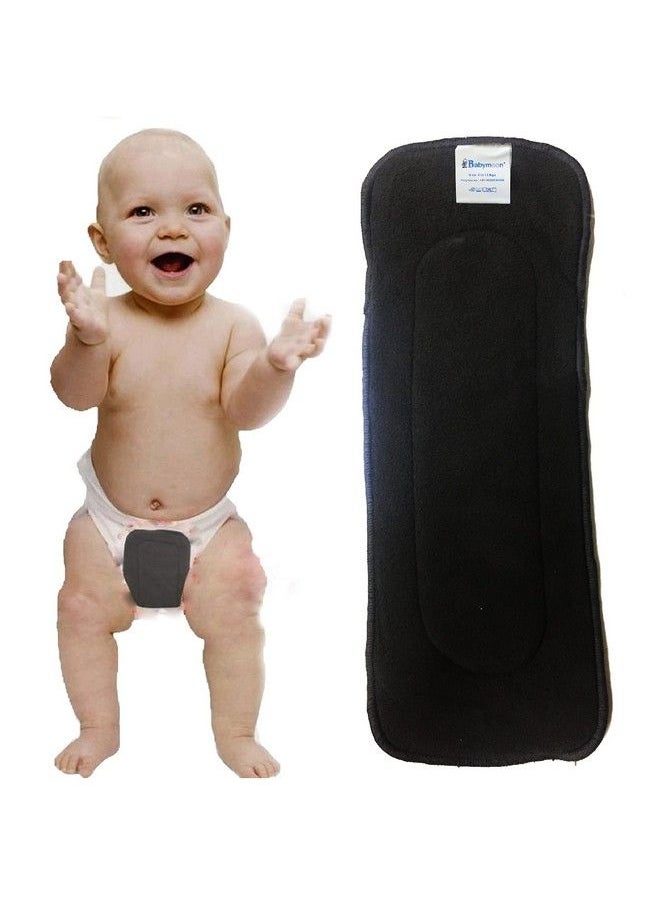 BabyMoon Premium Bamboo 5 Layer Charcoal Wetfree Reusable Washable Cotton Diaper Nappy Inserts (Set Of 1)  - Image 2