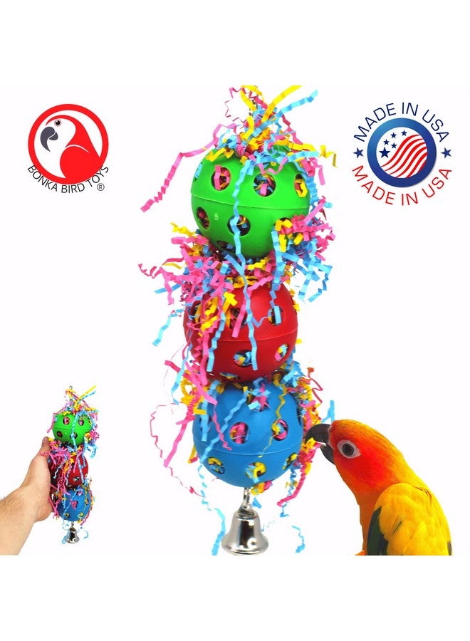 Bonka Bird Toys Bonka Bird Toys 1088 Stuff Balls Medium Foraging Fiesta Parrot Cage Toy, Conures, Ringneck, Quakers, and Similar Breed Sizes - Image 2