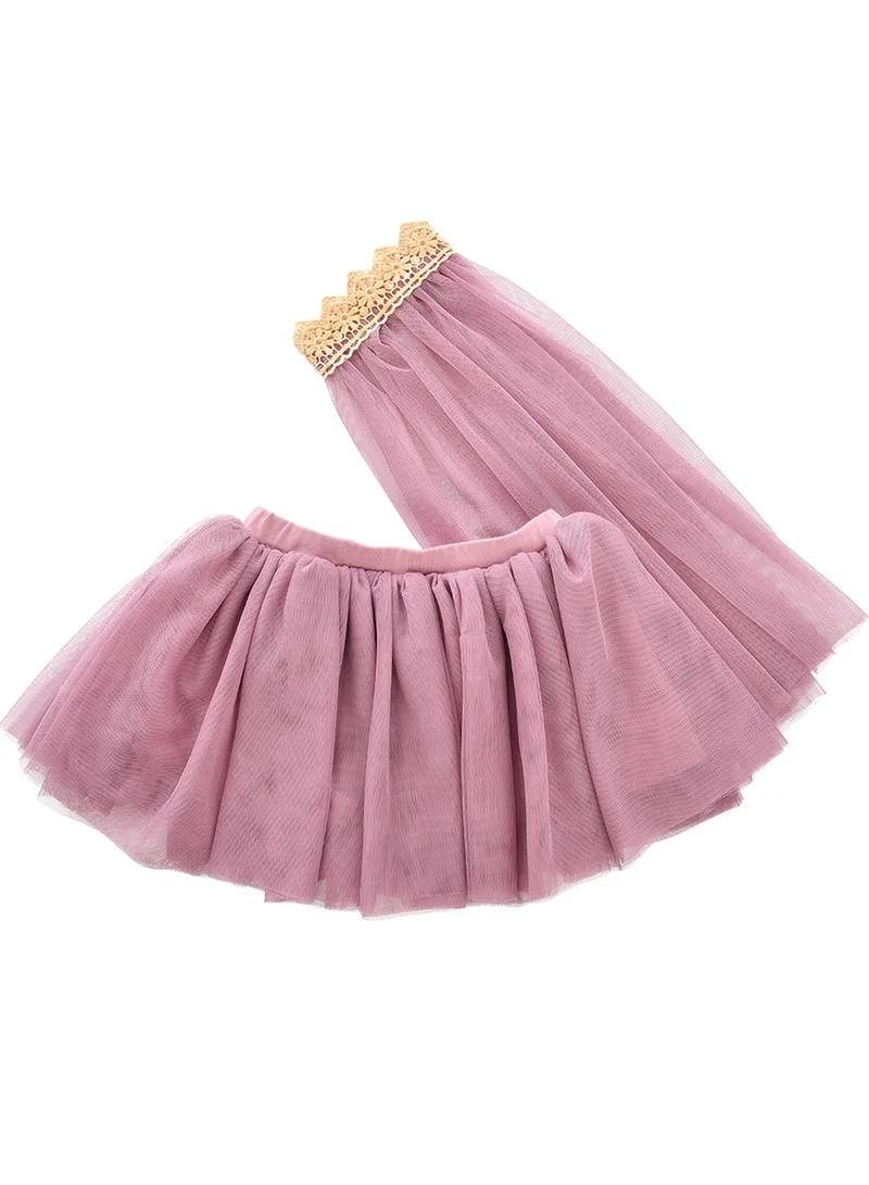 by ASTRUP Tulle Skirt w/ Veil - Plum