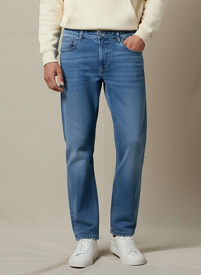 سبلاش فيڤ جينز رجالي مستقيم بخصر مرن وجيوب