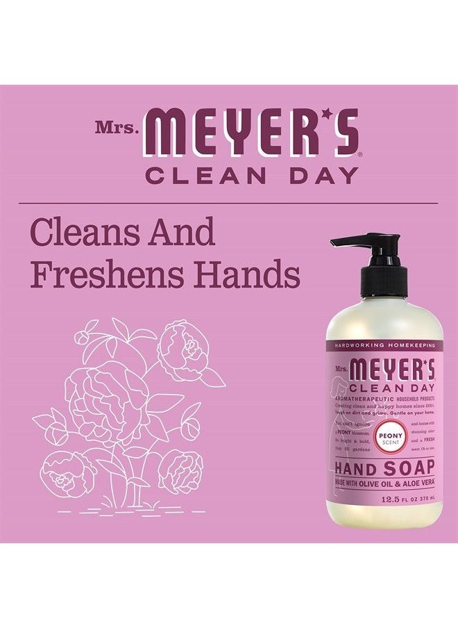 Mrs. Meyer's Clean Day Mrs. Meyer's Hand Soap, Made with Essential Oils, Biodegradable Formula, Peony, 12.5 fl. oz - Pack of 3  - Image 5