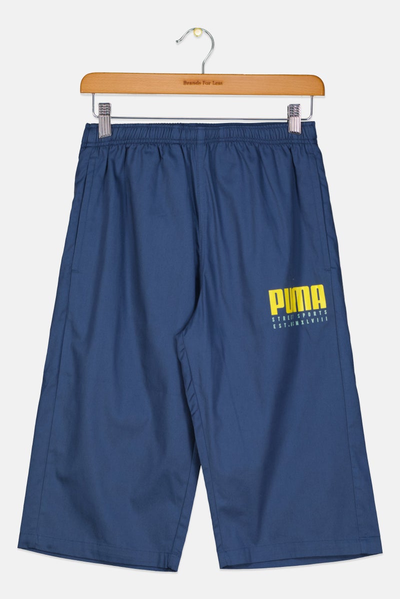 PUMA Kids Boy Regular Fit Training Shorts, Navy