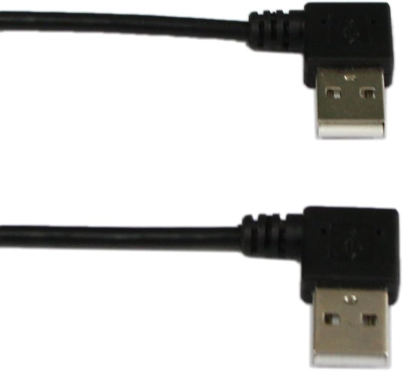 CERRXIAN 9Inch Mini USB Cable Combo Mini USB Right Angle  Left Angle Male to USB Type A 20 Right Angle Male Data Sync and Charge Cable Black2Pack R - Image 5