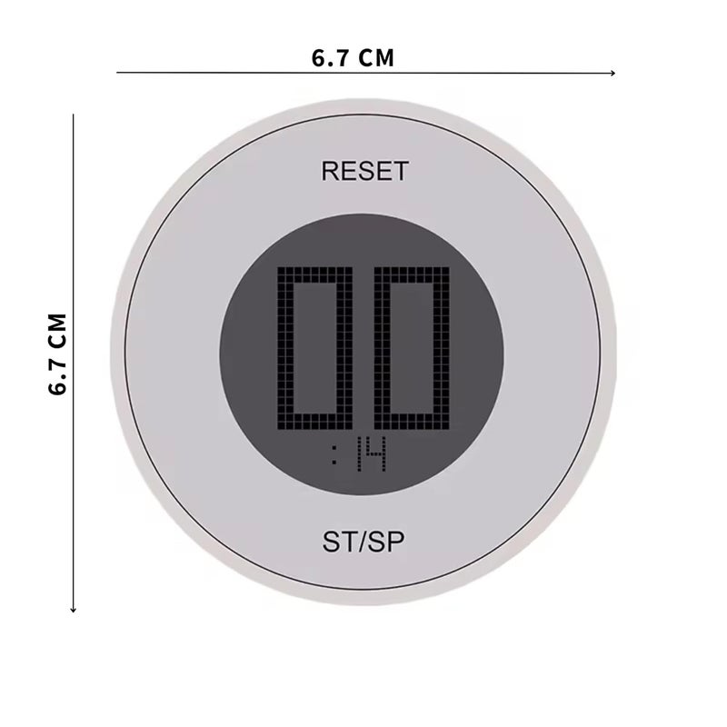 TURBID Digital Kitchen Timers Visual timers Large LED Display Magnetic Countdown Countup Timer for Classroom Cooking Fitness Baking Studying Teaching Easy for Kids and Seniors White - Image 2