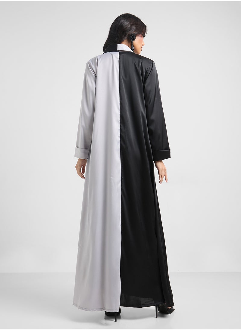 Khizana Colorblock Abaya  - Image 2