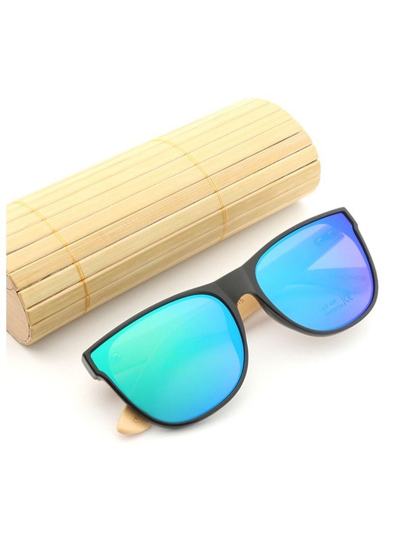 HDCRAFTER UV400 Bamboo Wood Ultra Thin Edge UV Protection Sunglasses - Image 2