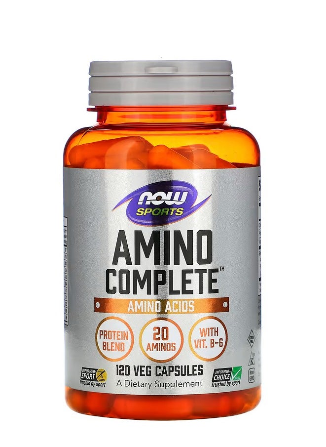 now SPORTS Sports, Amino Complete, Amino Acids, 120 Veg Capsules  - Image 1