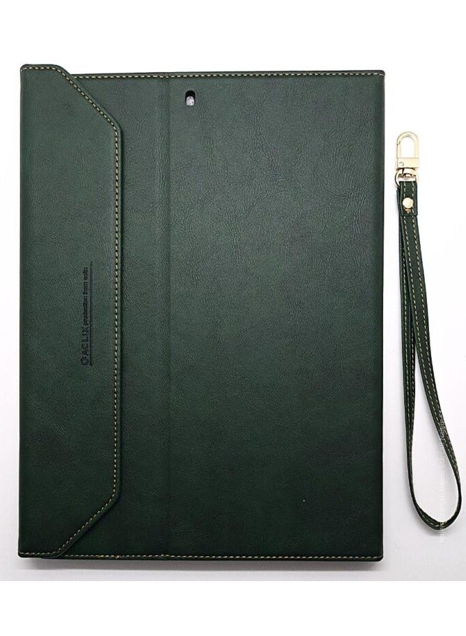 ACLIX Aclix iPad 10th Generation Case,i Pad 10.9 inch, Premium Leather Folio Cover With Pencil Holder and Card Slots, GREEN 