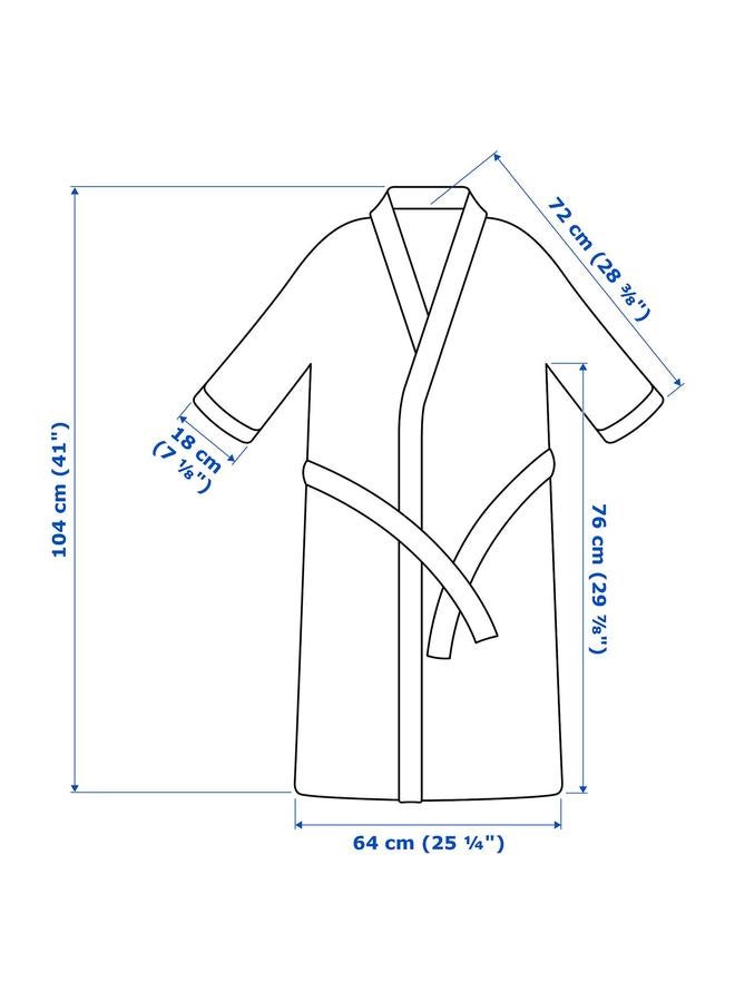 erorex Bath robe, white, S/M - Image 4