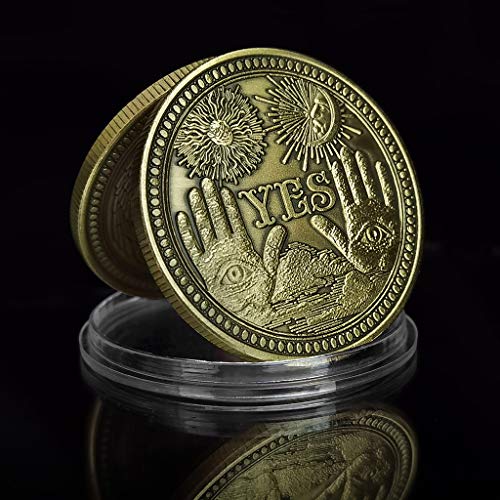 Woerda Yes No Challenge Coin Decision Maker Coin Bronze - Image 1