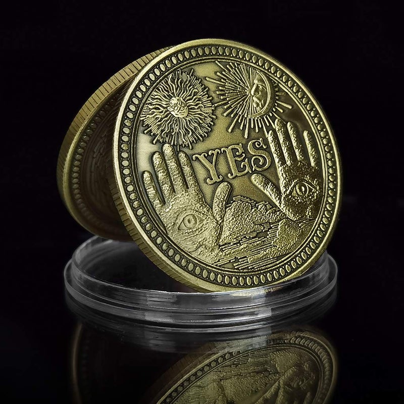 Woerda Yes No Challenge Coin Decision Maker Coin Bronze - Image 2
