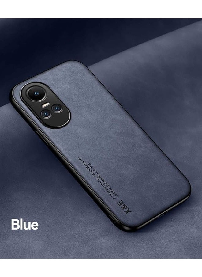 Case for Oppo Reno 10/Reno 10 Pro,Shockproof Cases ,Anti-Fall Drop Protection , Cover Bumper Built-in Metal Plate for Oppo Reno 10/Reno 10 Pro - Blue