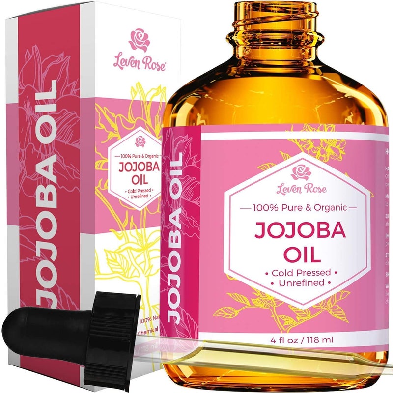 Leven Rose Jojoba Oil + Rose Water for Face Facial Toner Bundle by Leven Rose - Jojoba Moisturizer for Skin Hair Body and Nails 4 oz & Pure Moroccan Rosewater 4 oz - Image 2