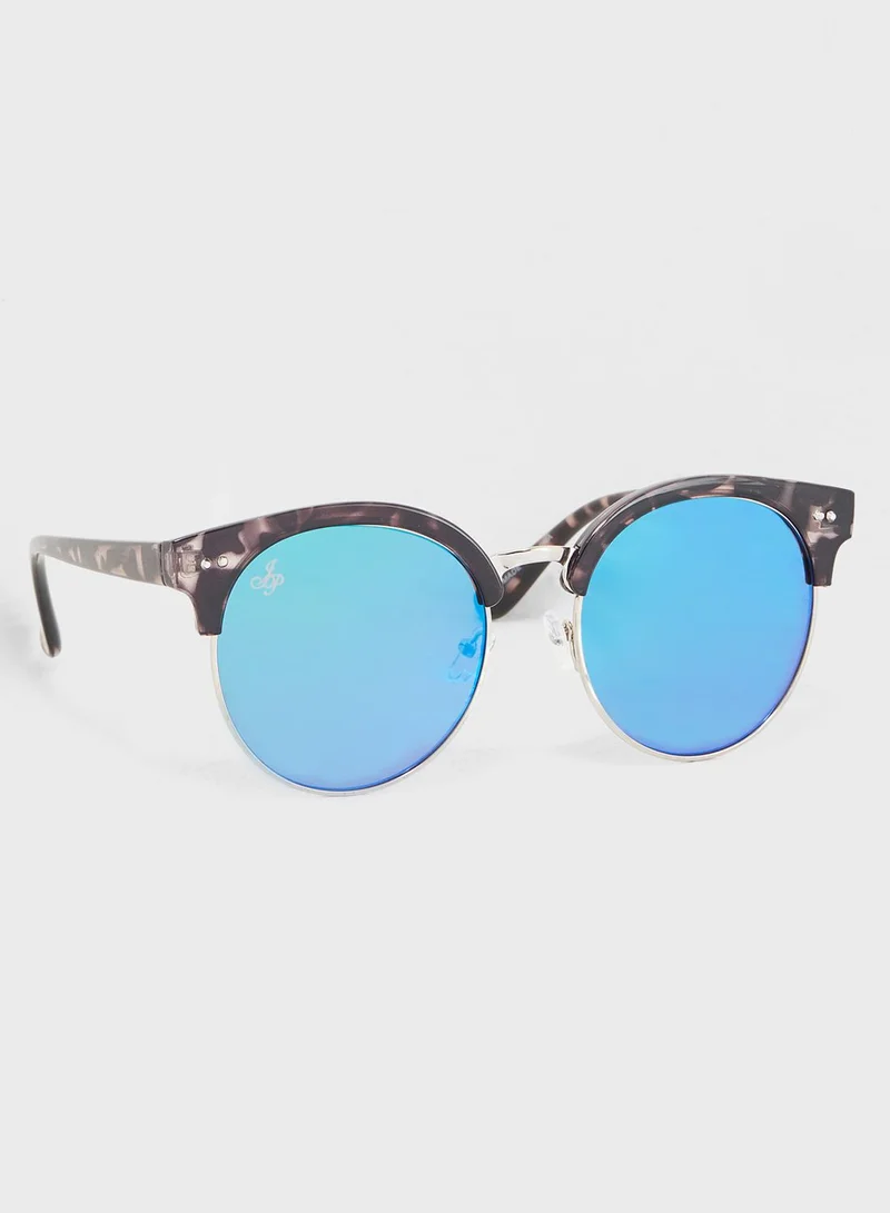 Jeepers Peepers Round Tort Sunglasses