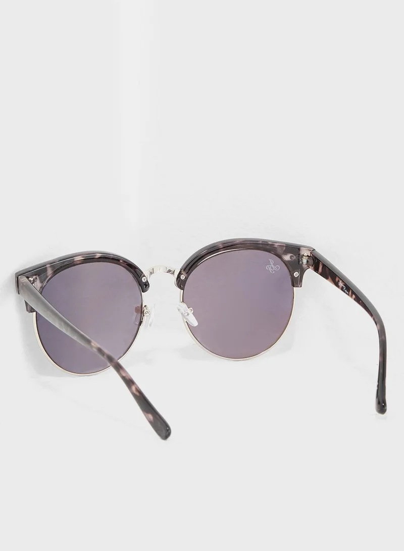 Jeepers Peepers Round Tort Sunglasses