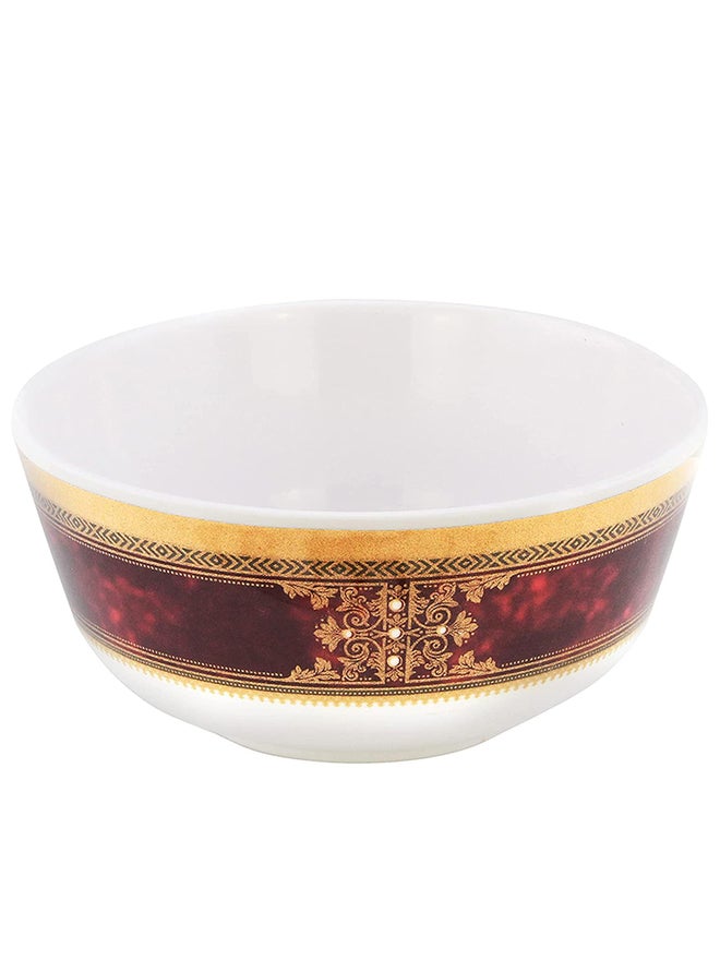 Moda Cucina Melamine Round Soup Bowl Ethnic Red, 11.5cm - Image 1