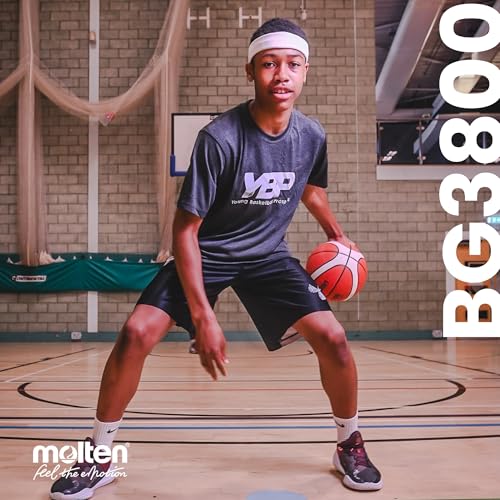 Molten BG3800 Basketball, Indoor, FIBA Approved, Composite Leather, Size 7, Suitable for Boys Age 14 & Adult, Orange/Ivory - Image 4