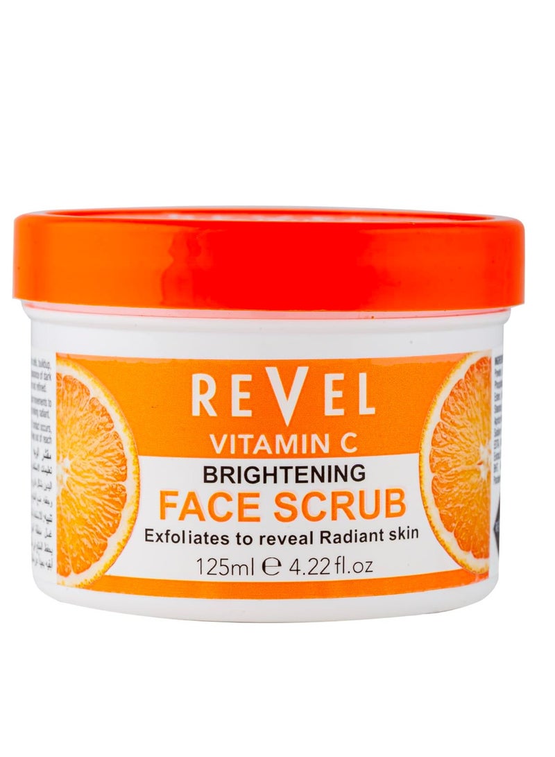 Revel مقشر الوجه فيتامين سي من ريفيل سكين كير للجنسين 125 مل، برتقالي، يعمل على تقشير البشرة لإظهار نضارتها، تنظيف عميق، تنشيط وتفتيح البشرة، العناية بالبشرة، الجمال، مزيل الرؤوس السوداء، جميع أنواع البشرة - Image 1