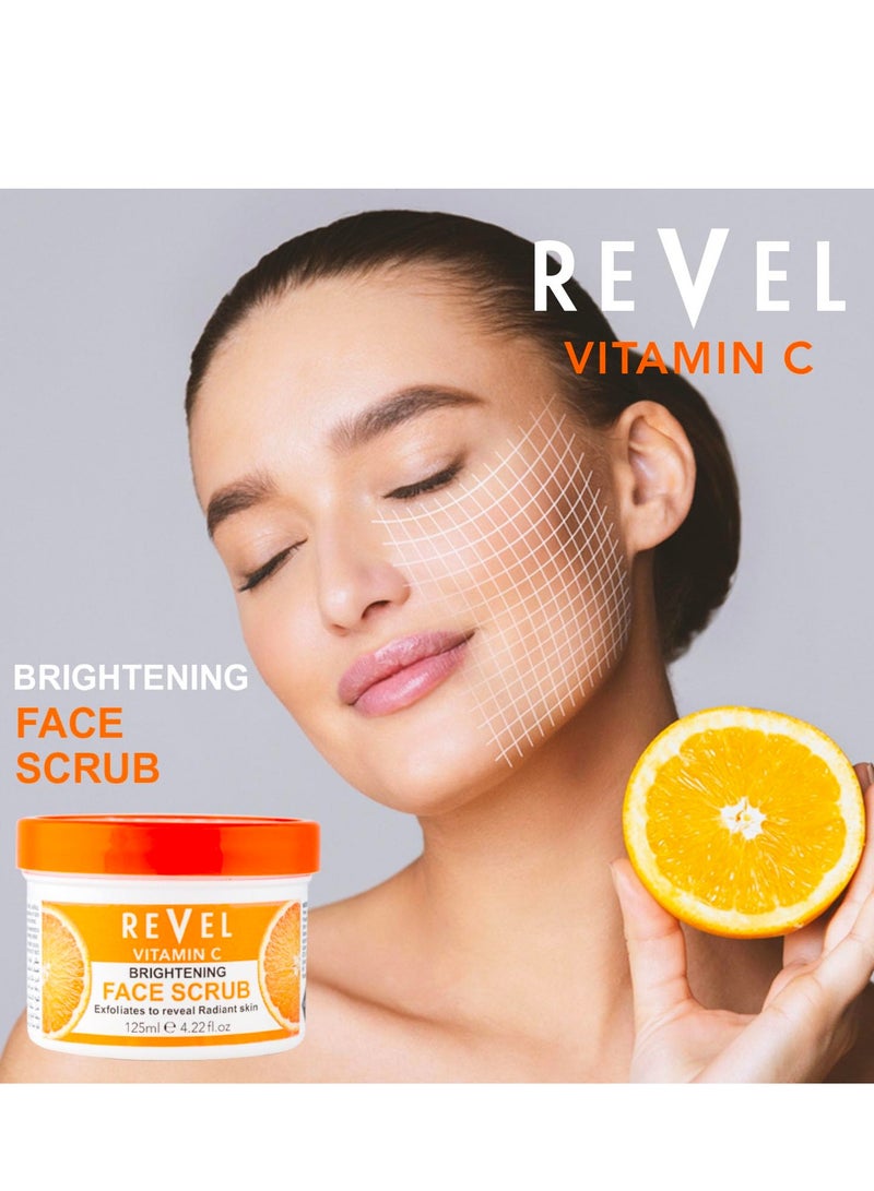 Revel مقشر الوجه فيتامين سي من ريفيل سكين كير للجنسين 125 مل، برتقالي، يعمل على تقشير البشرة لإظهار نضارتها، تنظيف عميق، تنشيط وتفتيح البشرة، العناية بالبشرة، الجمال، مزيل الرؤوس السوداء، جميع أنواع البشرة - Image 2