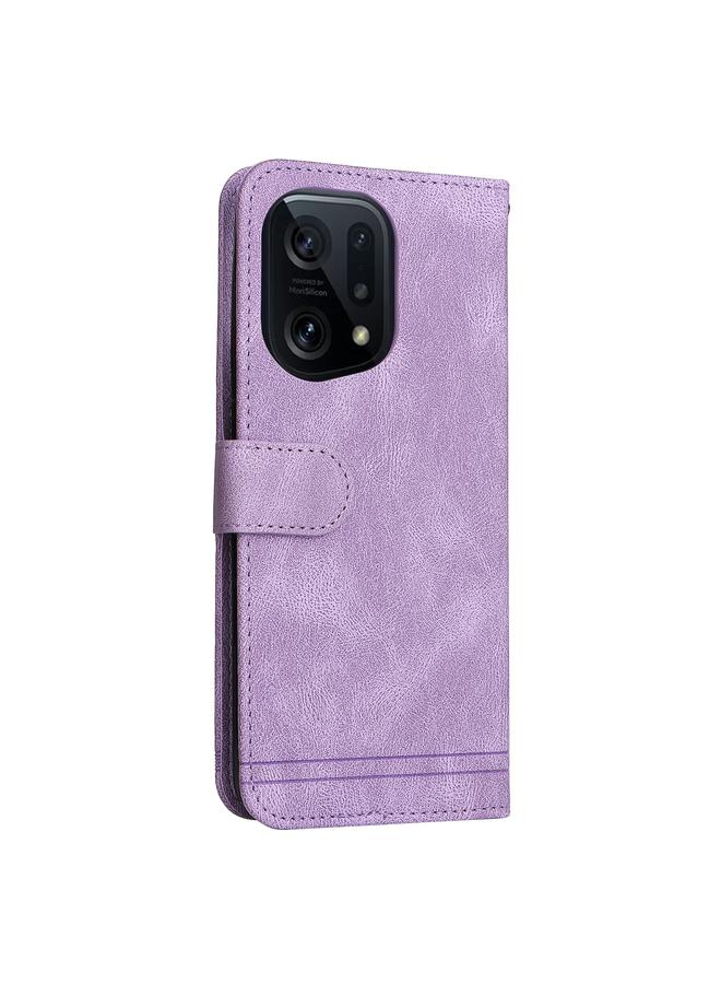 S-TOP Case For OPPO Find X5 Pro Skin Feel Life Tree Metal Button Leather Phone Case - Image 3