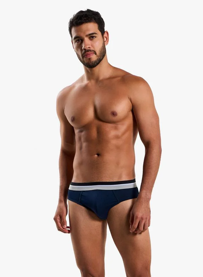 FAV Men Contrast Waistband Cotton Briefs - Pack of 3