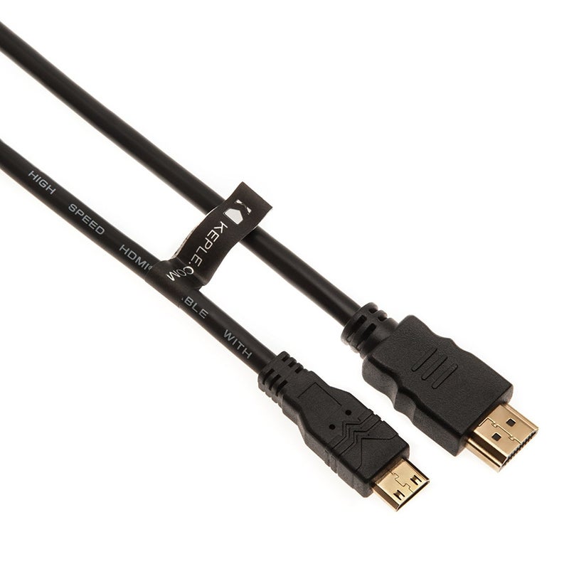 Keple 3FT High-Speed Mini HDMI to HDMI Cable for Canon, Nikon & More to TV Monitor - Image 1