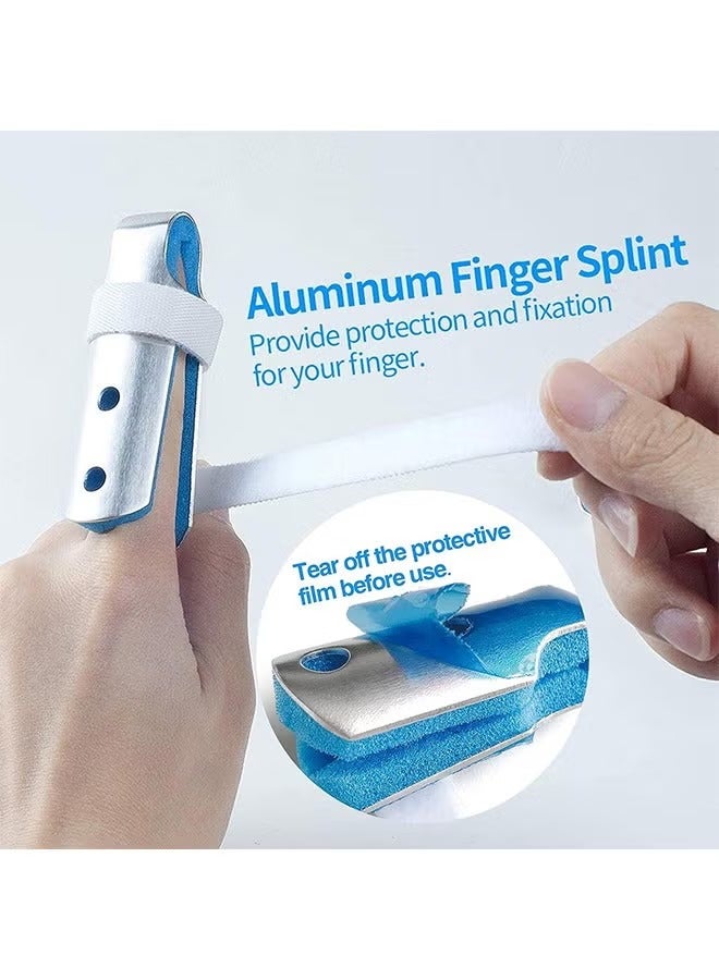 3-Piece Finger Splint, Metal Finger Support Brace for Broken Fingers Straightening Arthritis (3 Size) - Image 5