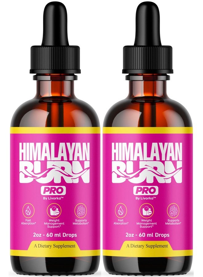 LIVORKA (2 Pack) Himalayan Burn Pro Drops - HimalayanBurn Pro Advanced Formula Liquid Supplement, Himalayan Burn Pink Salt Health & Wellness, Himalayanburn Pro Daily Wellness Support, 2 Bottles for 2 Months - Image 1