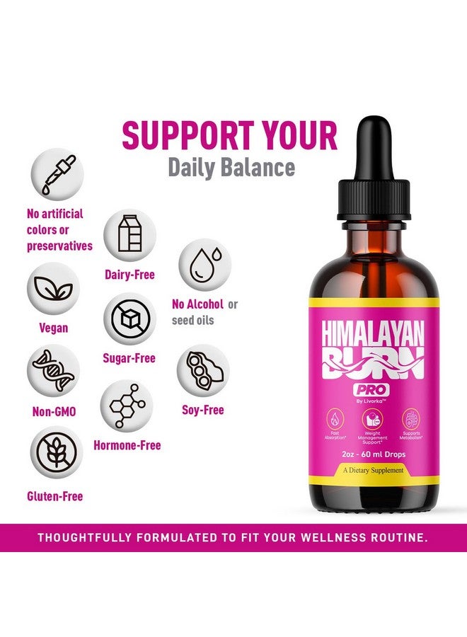 LIVORKA (2 Pack) Himalayan Burn Pro Drops - HimalayanBurn Pro Advanced Formula Liquid Supplement, Himalayan Burn Pink Salt Health & Wellness, Himalayanburn Pro Daily Wellness Support, 2 Bottles for 2 Months - Image 5