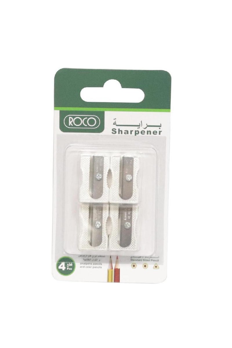 روكو مبراة جيب ذات فتحة واحدة فضية