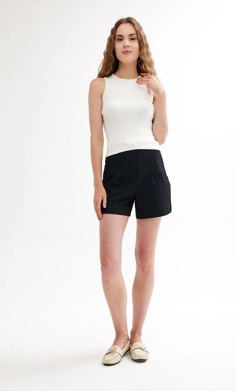 كوتن كونسيبت Halter Neck Ribbed Fitted Strap T-Shirt