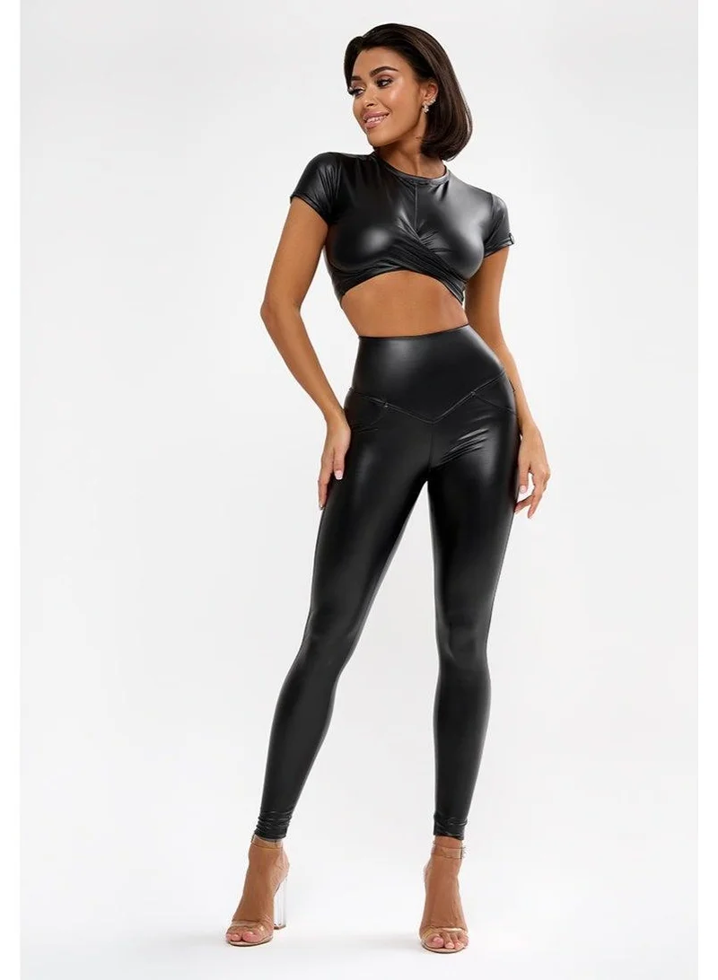 Bona Fide TiedUpTop Black Blaze TiedUpTop Blaze Crop Top for Ladies – Black for Women | Best Price UAE