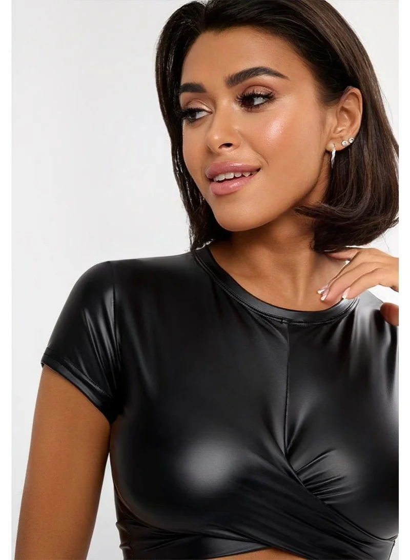 Bona Fide TiedUpTop Black Blaze TiedUpTop Blaze Crop Top for Ladies – Black for Women | Best Price UAE