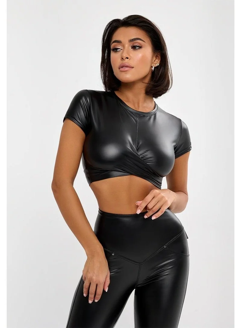 Bona Fide TiedUpTop Black Blaze TiedUpTop Blaze Crop Top for Ladies – Black for Women | Best Price UAE
