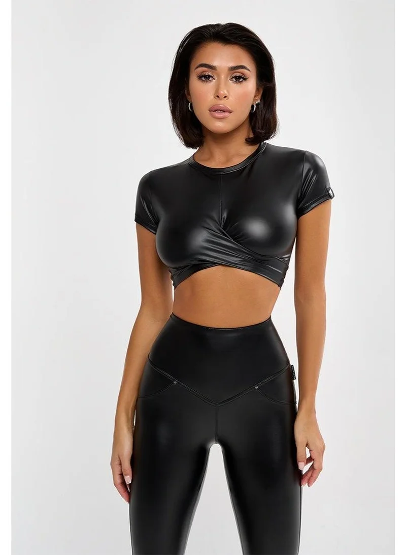 Bona Fide TiedUpTop Black Blaze TiedUpTop Blaze Crop Top for Ladies – Black for Women | Best Price UAE