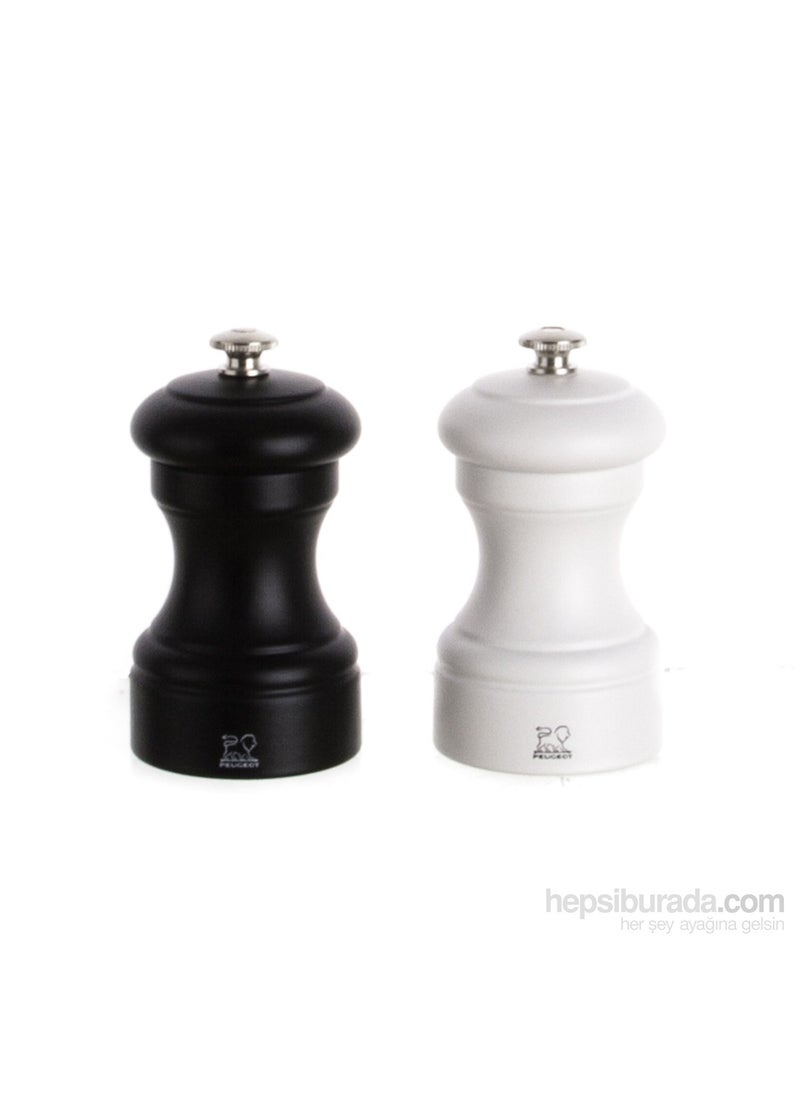 PEUGEOT Bistro Pepper and Salt Mill 2 Pcs Set 10Cm Black White  - Image 1