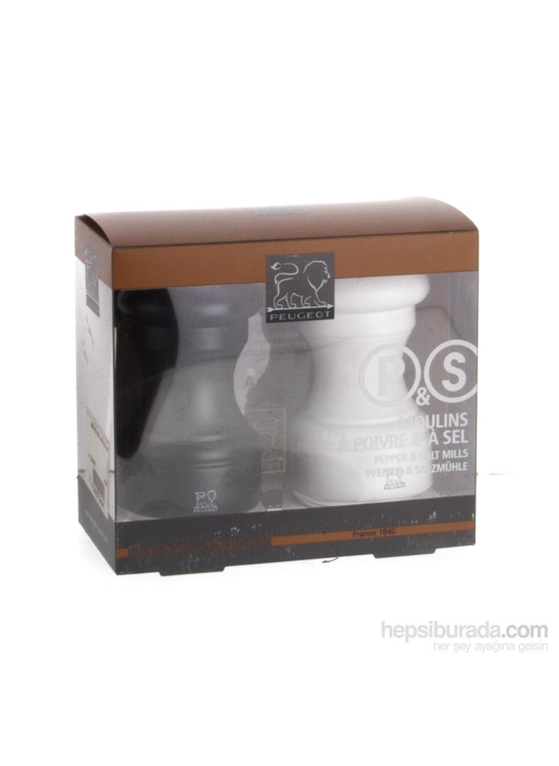 PEUGEOT Bistro Pepper and Salt Mill 2 Pcs Set 10Cm Black White  - Image 4