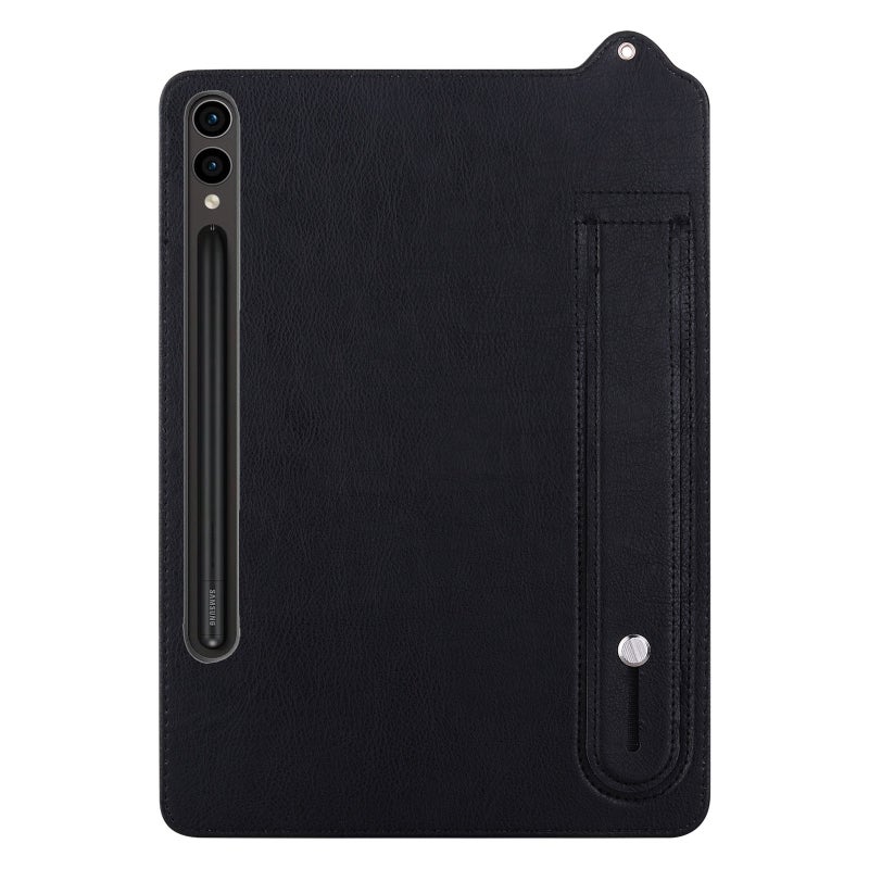 erorex For Samsung Galaxy Tab S10 Ultra/ S11 Ultra Tpu Leather Back Tablet Case With Wristband(Black) - Image 2
