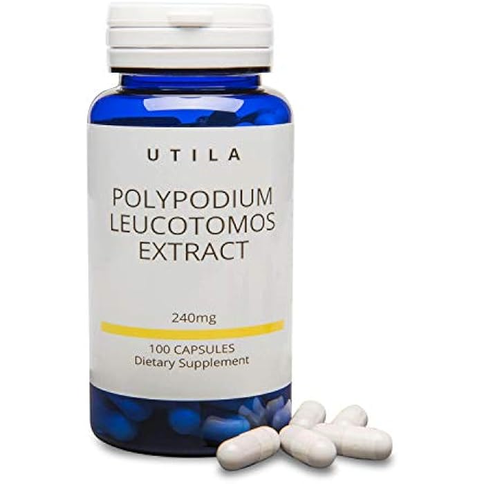 UTILA Polypodium Leucotomos Extract Supplement, 240mg, for Healthy Skin Care - Gluten Free (100) - Image 1