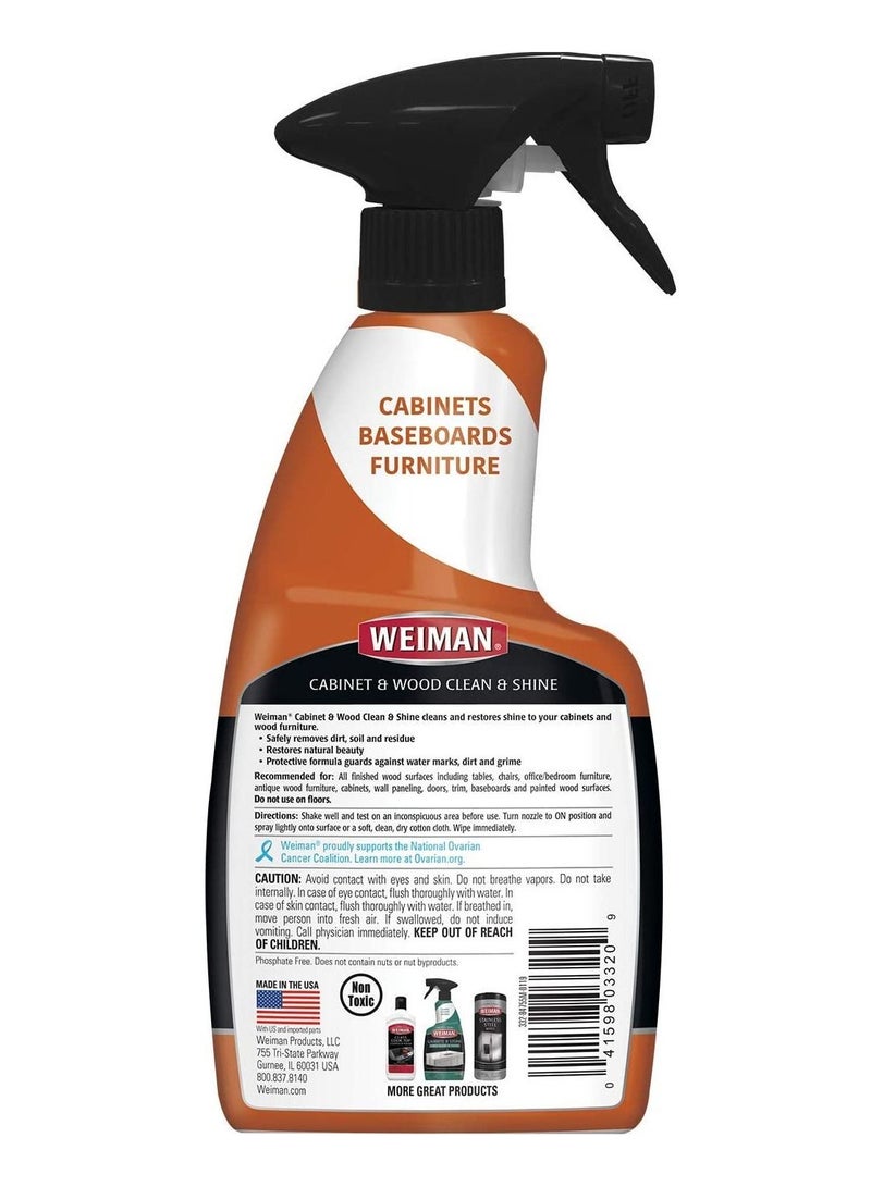 Weiman Wood Cleaner and Furniture Polish Spray - 16 Fluid Ounce - Image 2