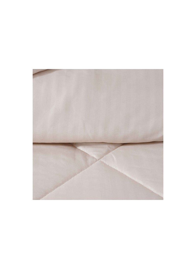 Pan Home لحاف ستريا مخطط من الألياف الدقيقة الساتان |بيج| بوليستر|150×220 سم - Image 4