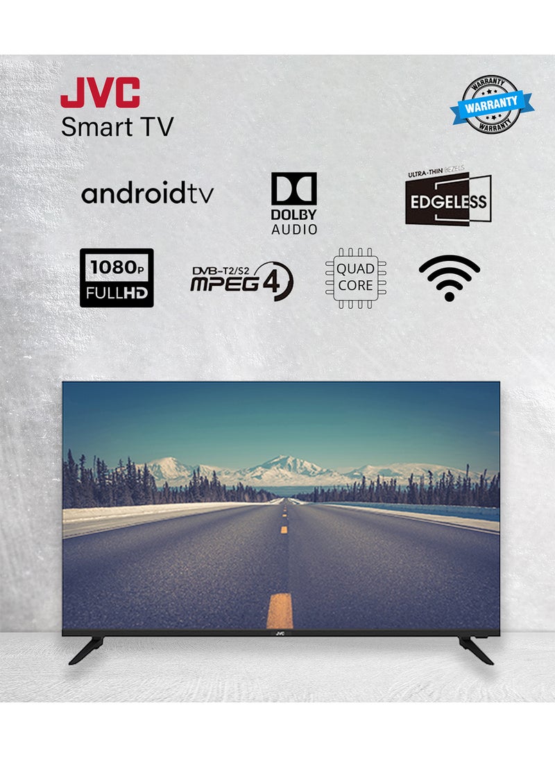 JVC 43 Inch Edgeless Full HD Android 14 Smart TV With Bluetooth , Dolby Audio And Quadcore Processor LT-43N5105 Black - Image 2