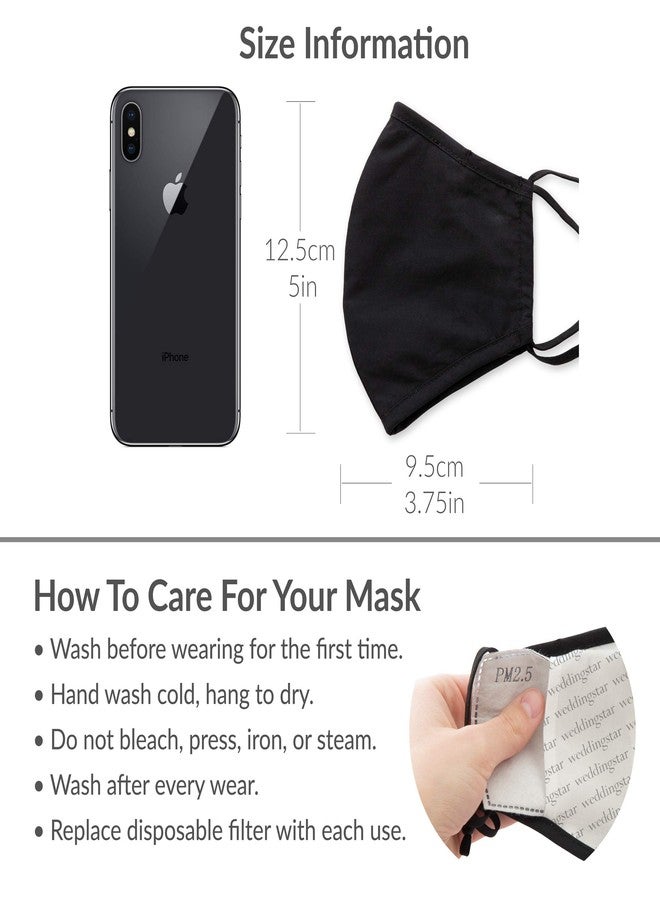 weddingstar 3 Pack Adult Washable Cloth Face Mask Reusable and Adjustable with Filter Pocket - Oranges - Image 5
